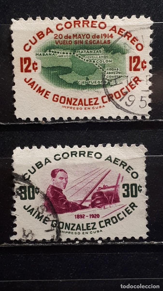 Sellos: CUBA. A&Ntilde;O 1955. &deg;. YVERT A&eacute;reo 116/7