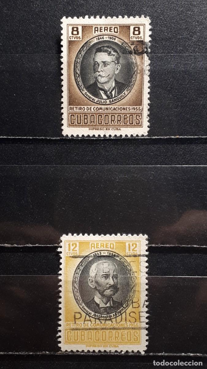 Sellos: CUBA. A&Ntilde;O 1956. &deg;. YVERT A&eacute;reo 130/1