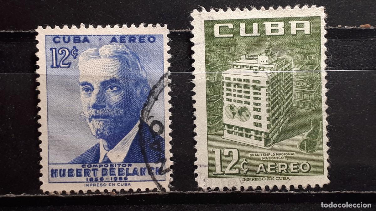 Sellos: CUBA. A&Ntilde;O 1956. &deg;. YVERT A&eacute;reo 133/4