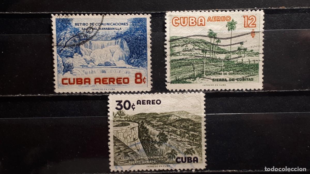 Sellos: CUBA. A&Ntilde;O 1957. &deg;. YVERT A&eacute;reo 153/5