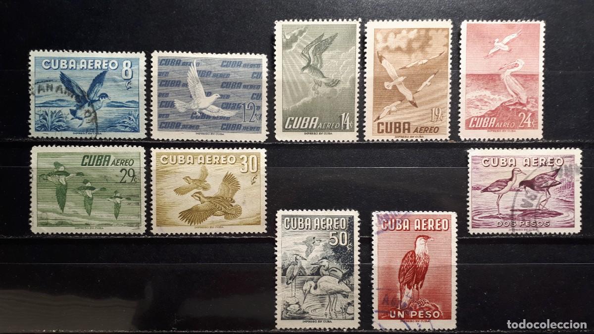 Sellos: CUBA. A&Ntilde;O 1956. &deg;/*. YVERT A&eacute;reo 135/44. Falta 145