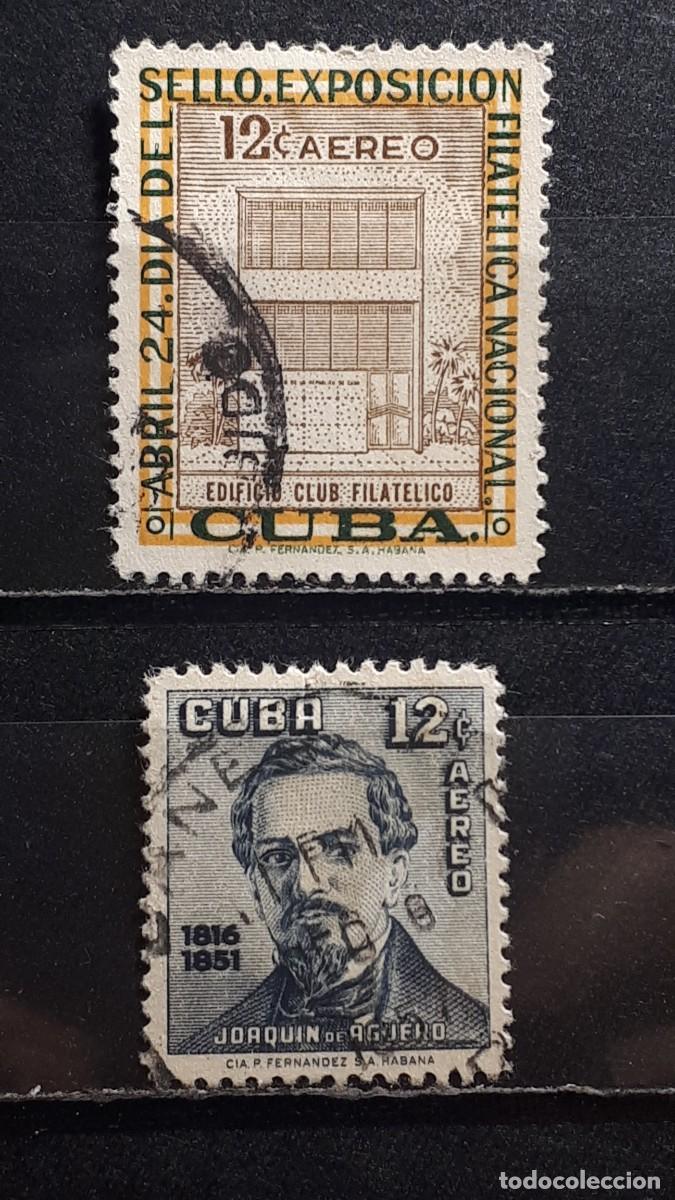Sellos: CUBA. A&Ntilde;O 1957. &deg;. YVERT A&eacute;reo 157, 158