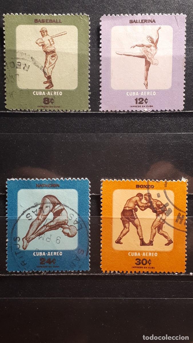 Sellos: CUBA. A&Ntilde;O 1957. &deg;. YVERT A&eacute;reo 159/62