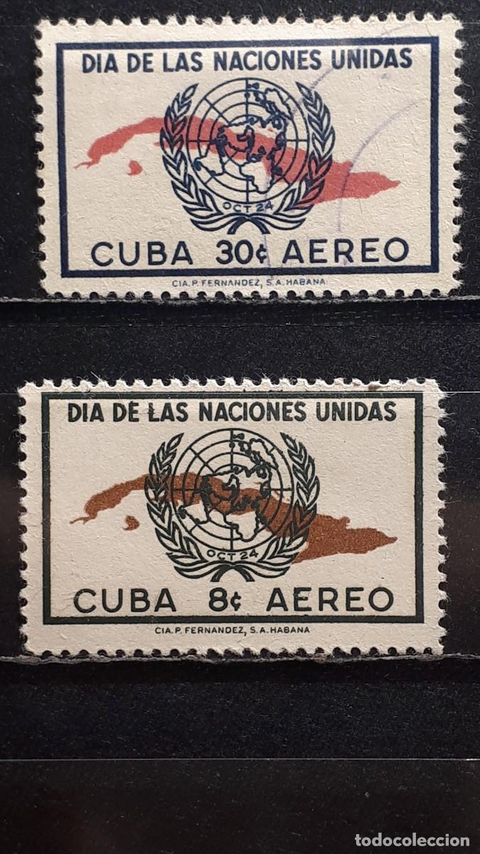 Sellos: CUBA. A&Ntilde;O 1957. */&deg;. YVERT A&eacute;reo 169, 171