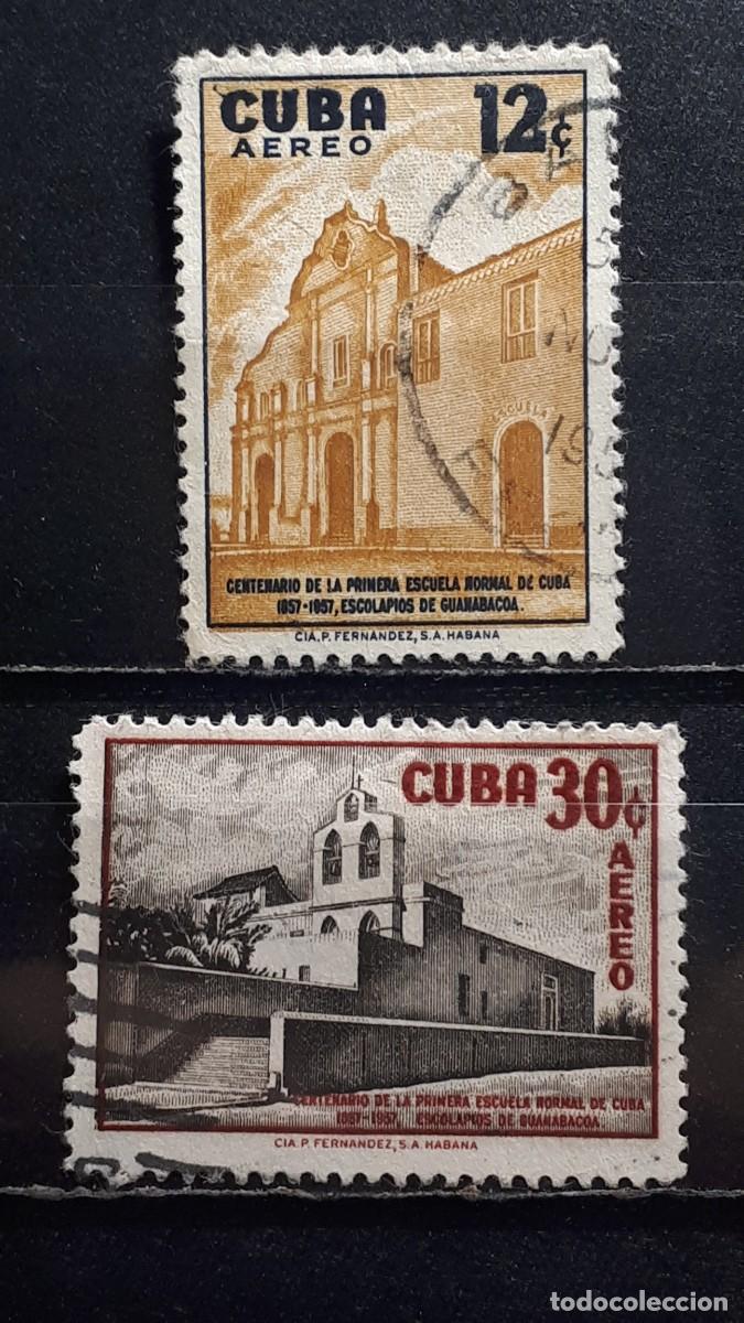 Sellos: CUBA. A&Ntilde;O 1957. &deg;. YVERT A&eacute;reo 173/4