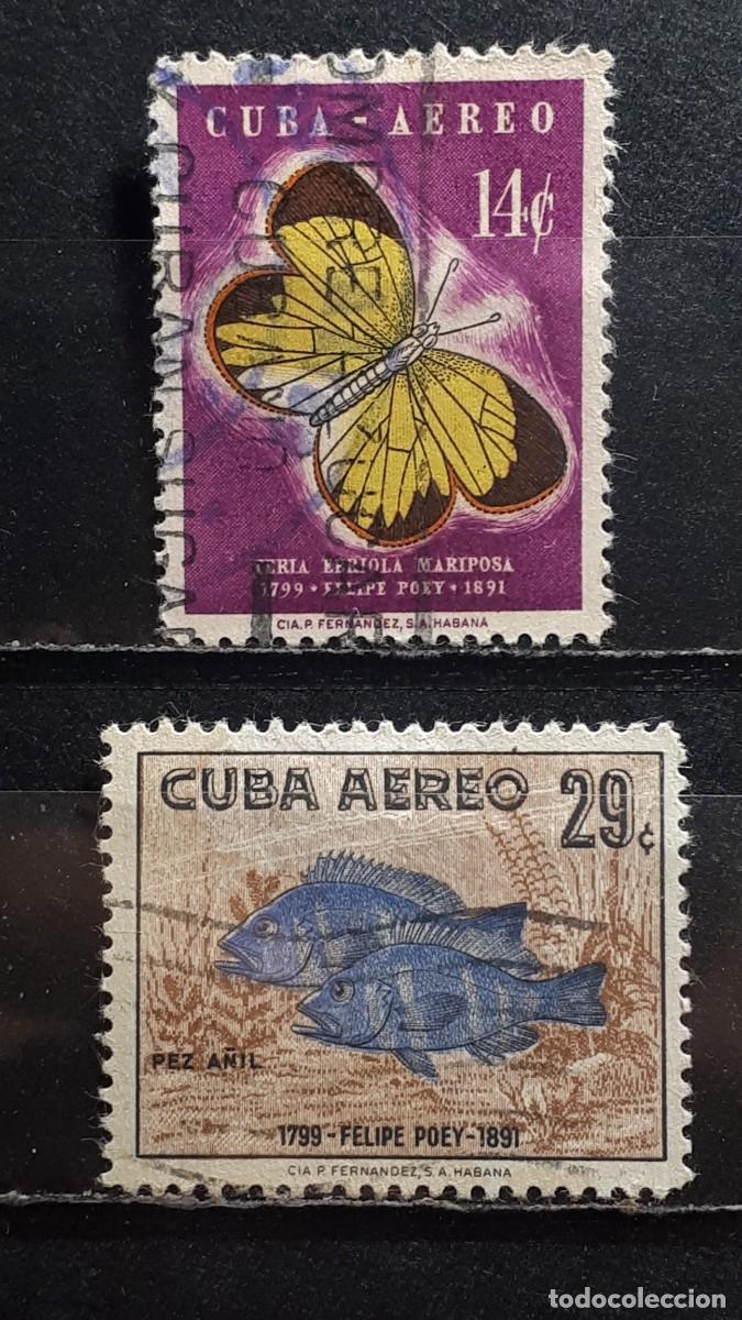 Sellos: CUBA. A&Ntilde;O 1958. &deg;. YVERT A&eacute;reo 187, 190