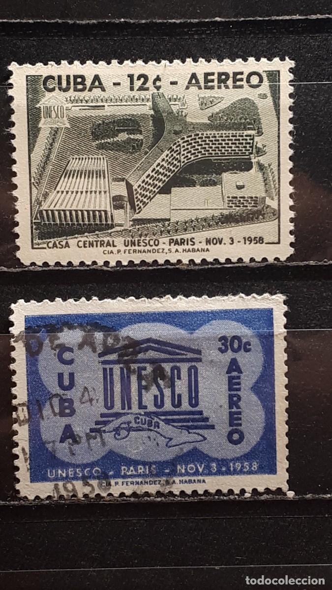 Sellos: CUBA. A&Ntilde;O 1958. */&deg;. YVERT A&eacute;reo 193/4