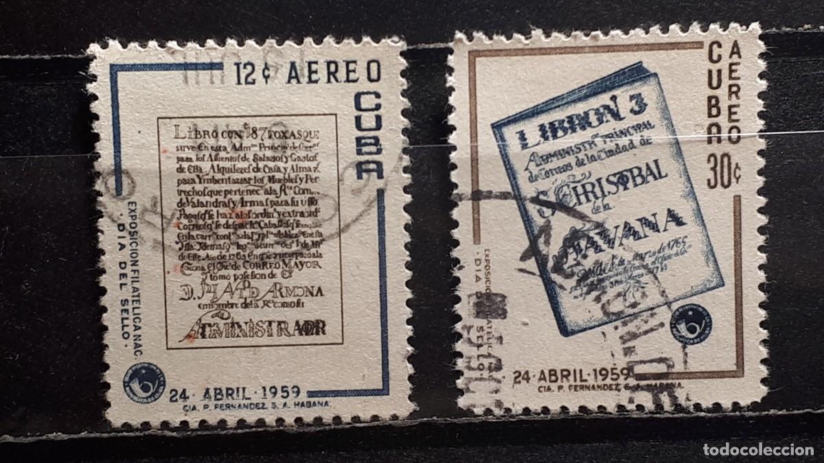 Sellos: CUBA. A&Ntilde;O 1959. &deg;. YVERT A&eacute;reo 196/7