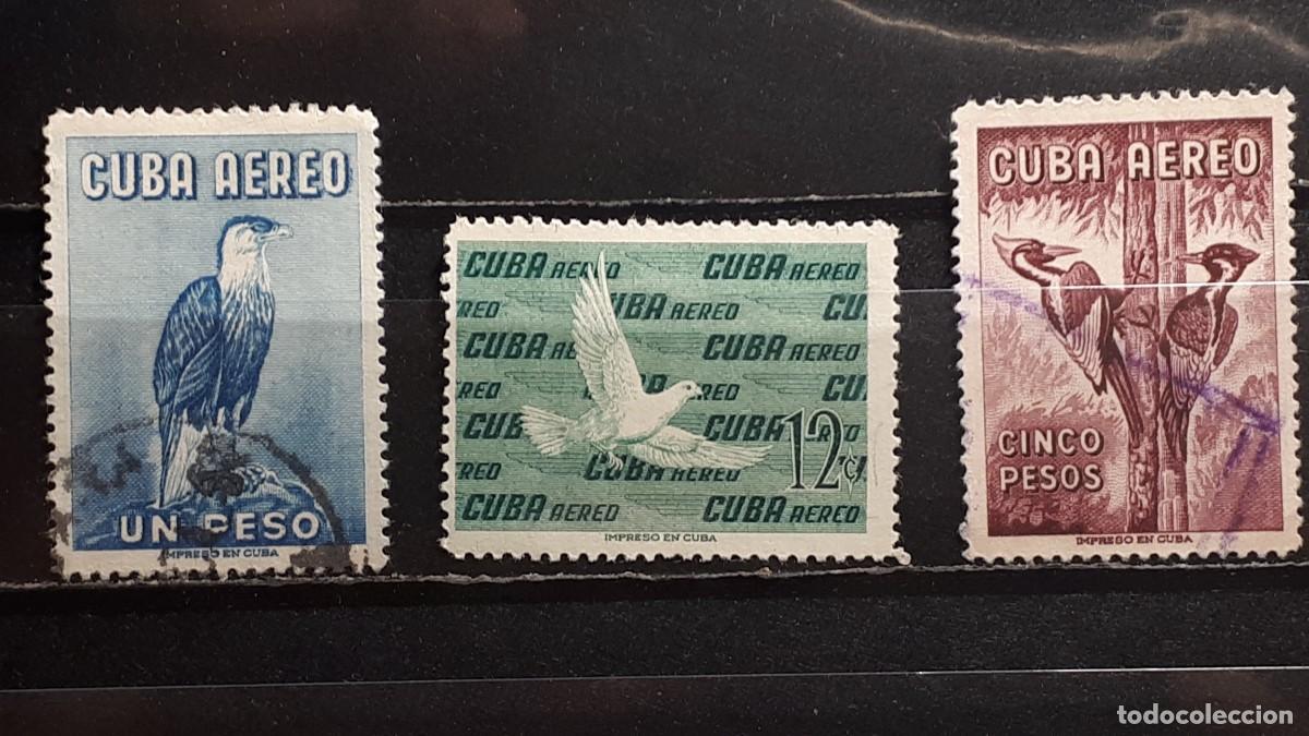 Sellos: CUBA. A&Ntilde;O 1960. &deg;. YVERT A&eacute;reo 202, 202A, 202C