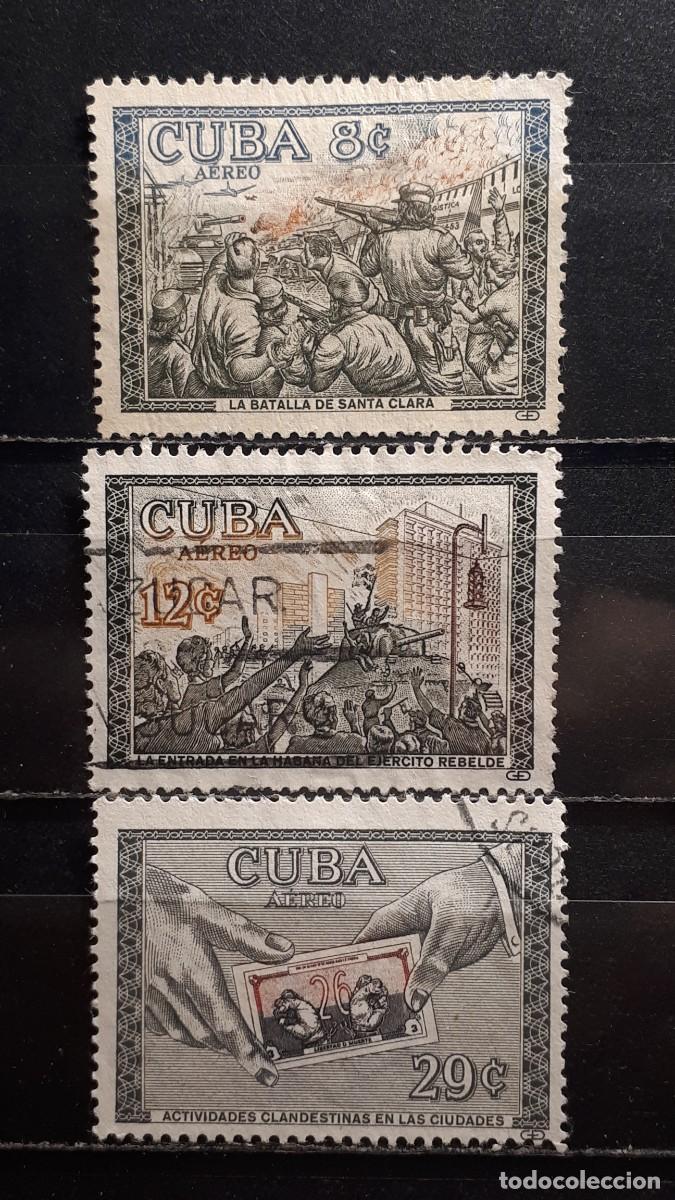 Sellos: CUBA. A&Ntilde;O 1960. &deg;. YVERT A&eacute;reo 204/6