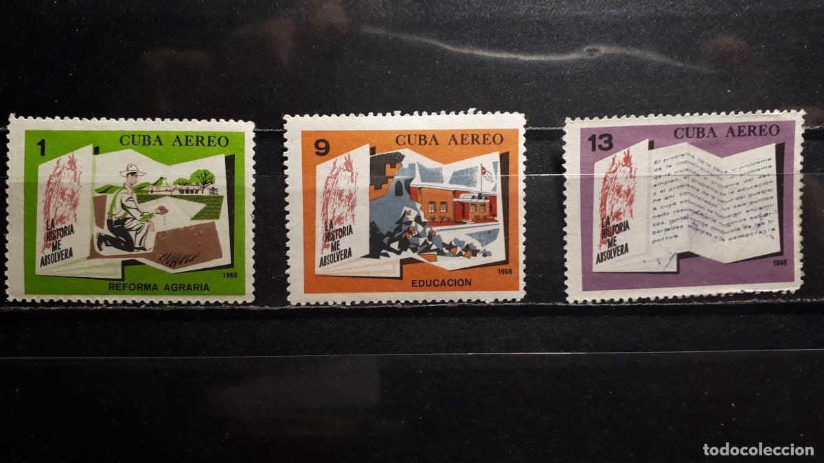 Sellos: CUBA. A&Ntilde;O 1966. */&deg;. YVERT A&eacute;reo 244, 248, 250