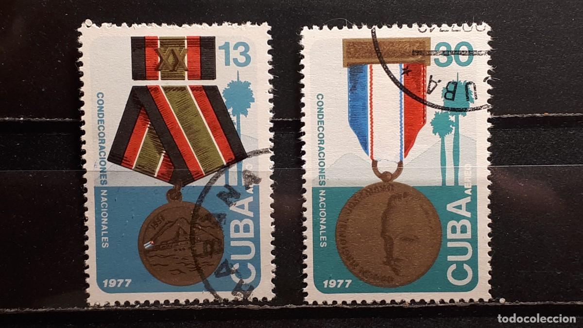 Sellos: CUBA. A&Ntilde;O 1977. &deg;. YVERT A&eacute;reo 258/9