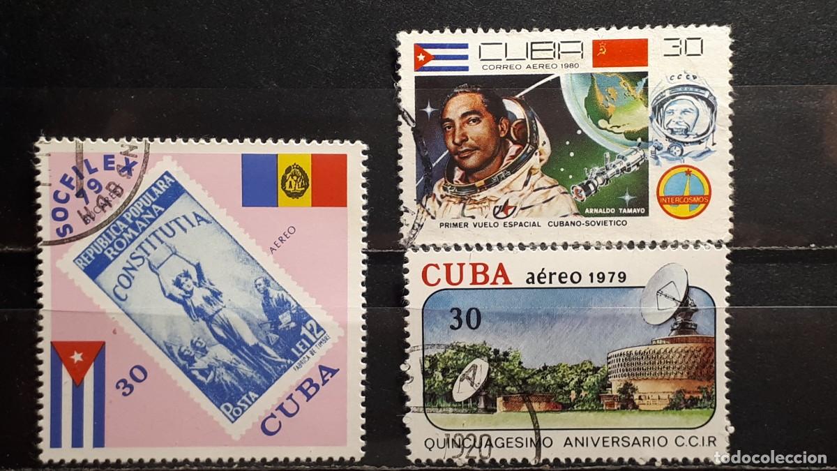 Sellos: CUBA. A&Ntilde;O 1979. &deg;. YVERT A&eacute;reo 317, 318, 320