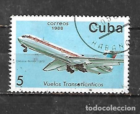 Sellos: 1988: Vuelos regulares de las L&iacute;neas A&eacute;reas Cubanas - La Habana-Berl&iacute;n. 1972 (CTO)