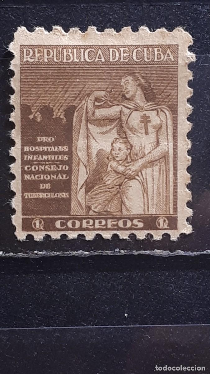 Sellos: CUBA. A&Ntilde;O 1943. *. YVERT 8 beneficencia.