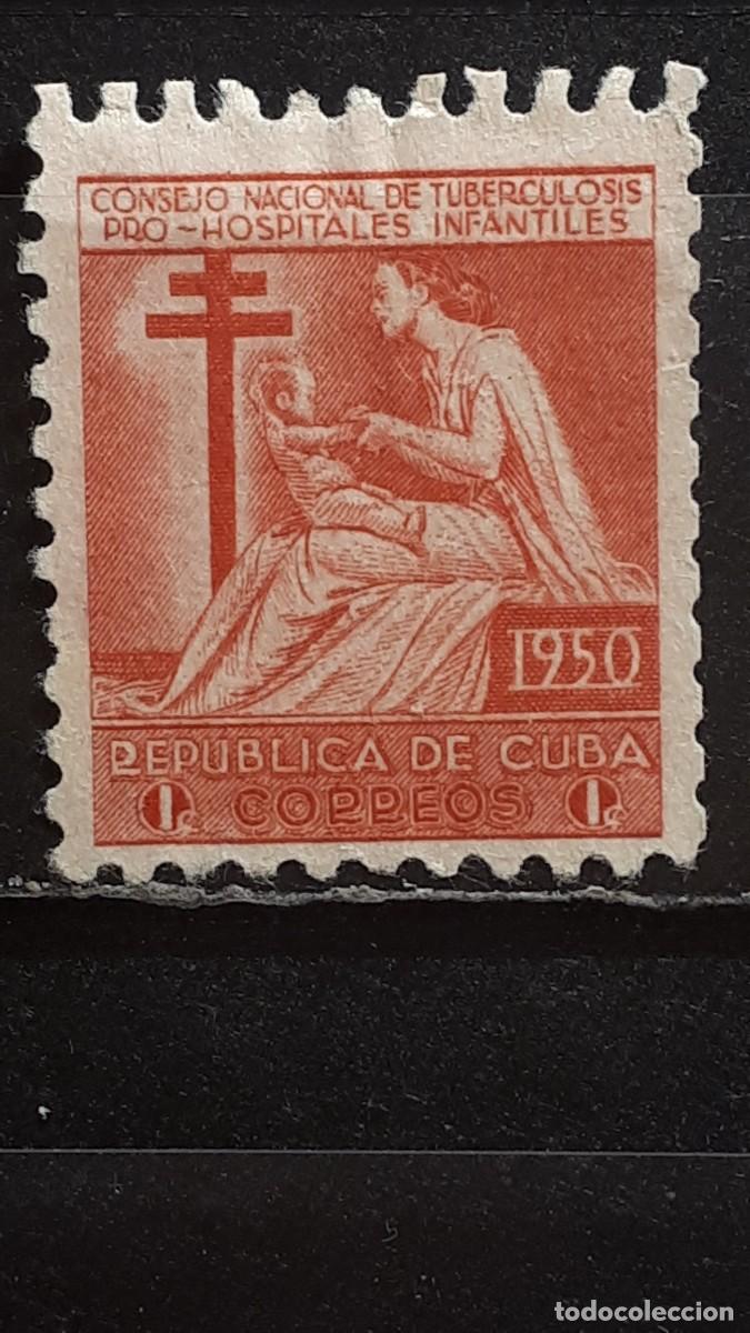 Sellos: CUBA. A&Ntilde;O 1950. (*)/*. YVERT 10 beneficencia.