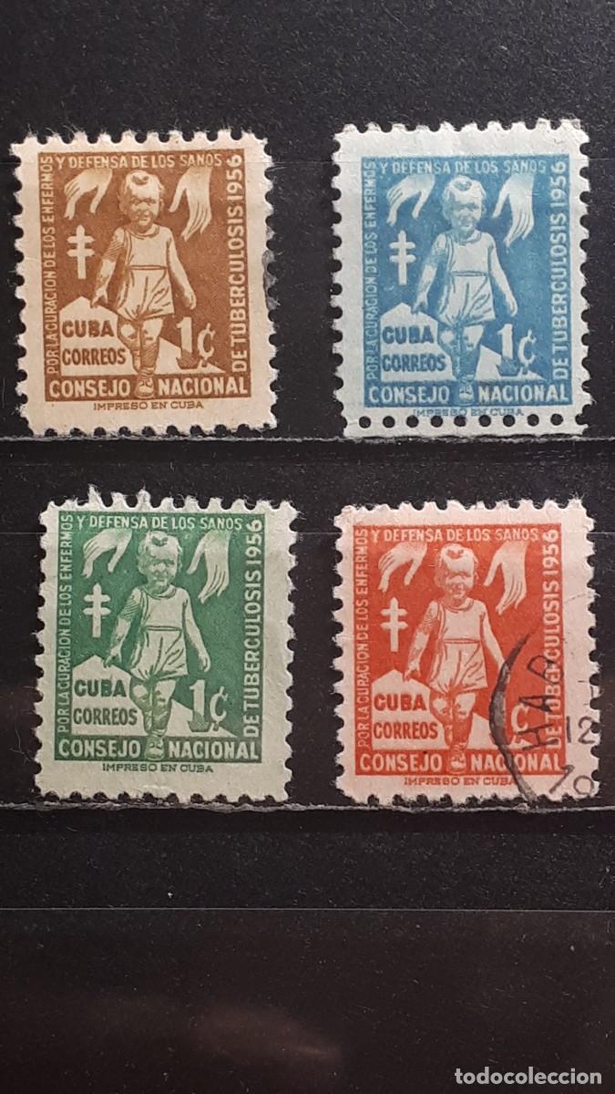 Sellos: CUBA. A&Ntilde;O 1956. &deg;. YVERT 28/31. beneficencia.