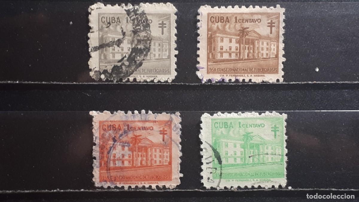 Sellos: CUBA. A&Ntilde;O 1958. &deg;. YVERT 36/9. beneficencia.