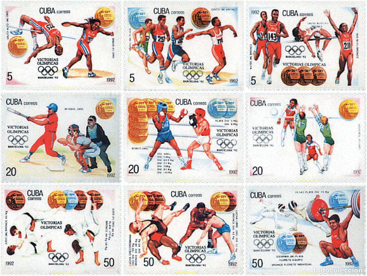 Sellos: 68148 MNH CUBA 1992 25 JUEGOS OLIMPICOS VERANO BARCELONA 1992