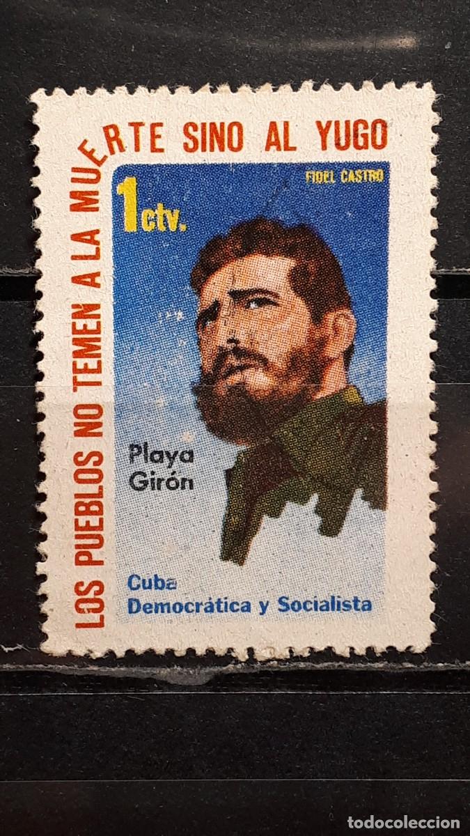 Sellos: CUBA. A&Ntilde;O 1961. Vi&ntilde;eta con fijasellos