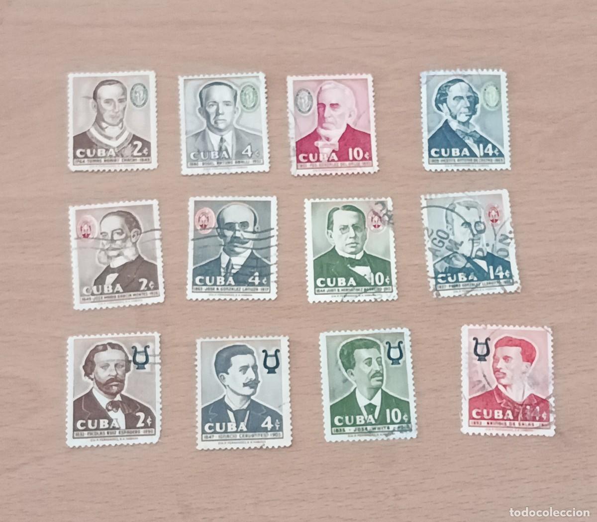 Sellos: Sellos Cuba 1958, Personalidades serie completa.