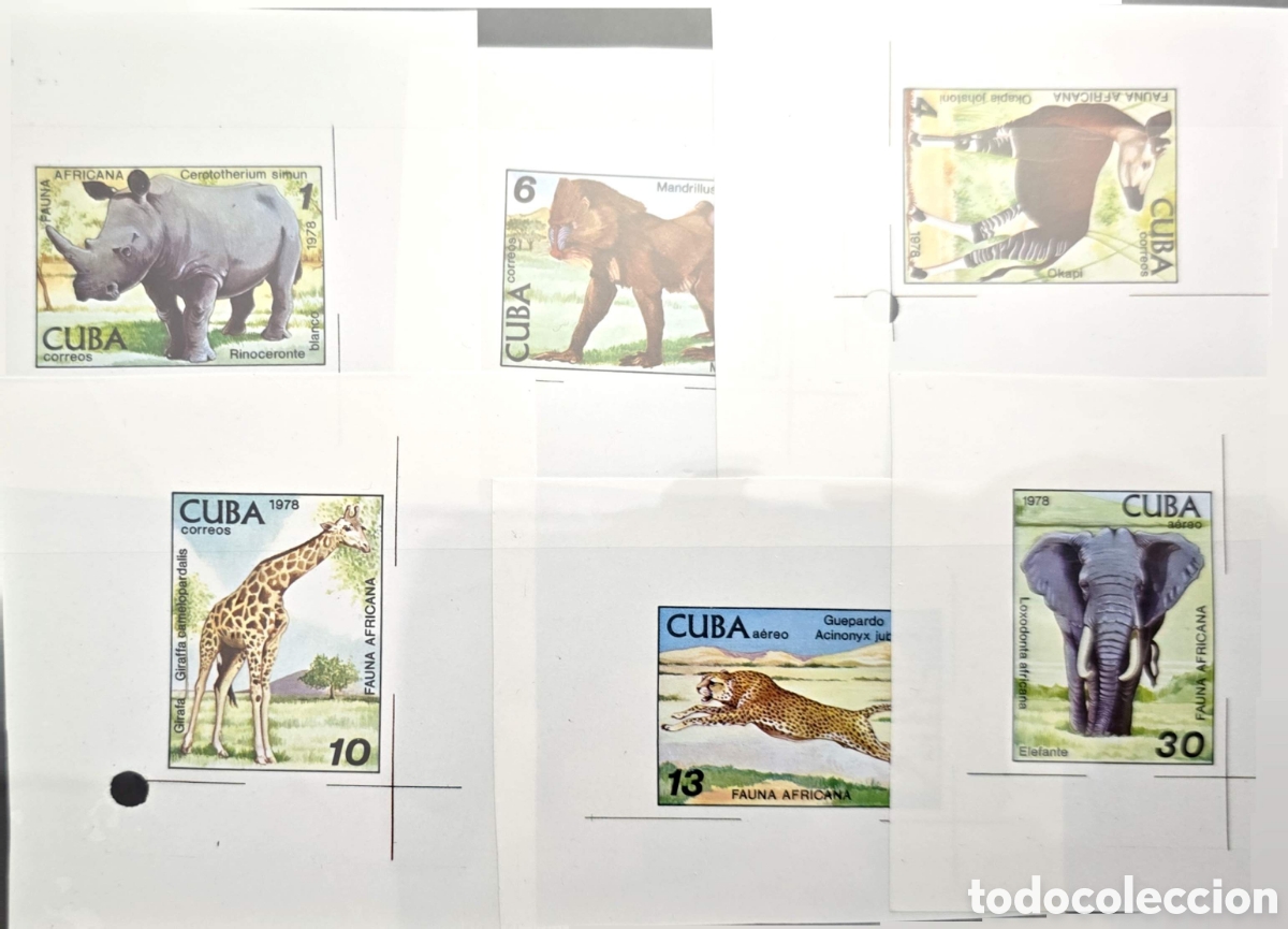 Sellos: CA)Cuba &middot; 1978 &middot; African Fauna &middot; This Cuban commemorative series issued in 1978 highlights African w