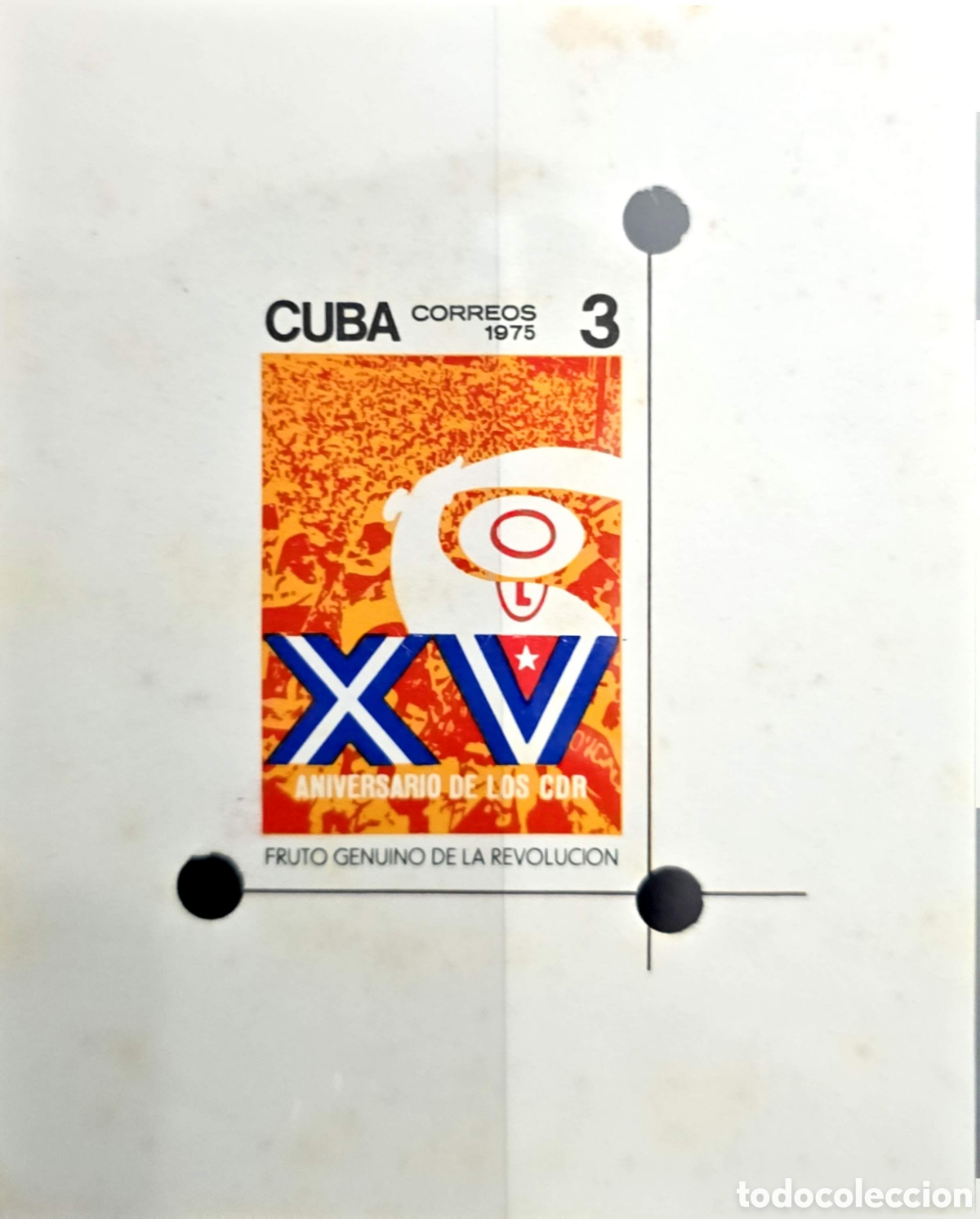 Sellos: CA)Cuba &middot; 1975 &middot; 15th Anniversary of the Committees for the Defense of the Revolution (CDR)