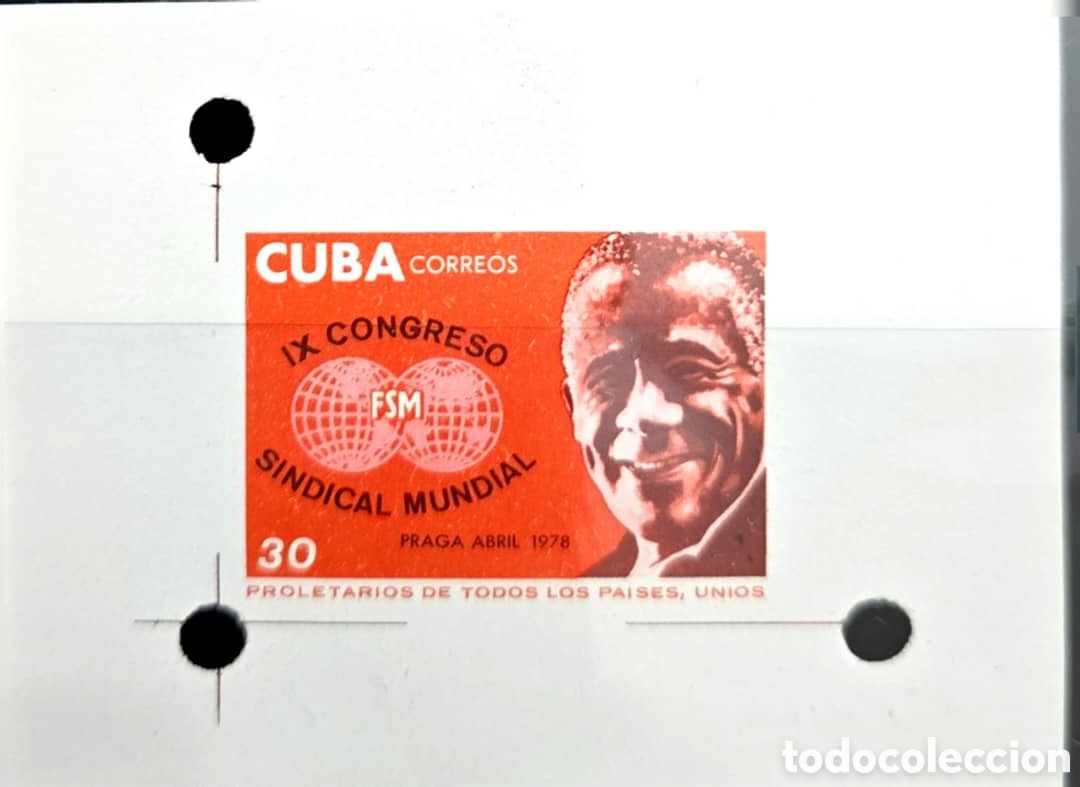 Sellos: CA)Cuba &middot; 1978 &middot; 9th World Trade Union Congress &middot; This Cuban commemorative stamp issued in 1978 hono