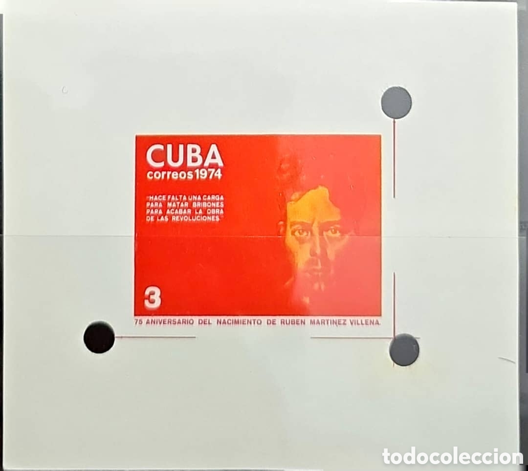 Sellos: CA)Cuba &middot; 1974 &middot; 76th Anniversary of Rub&eacute;n Mart&iacute;nez Villena&rsquo;s Birth &middot; This Cuban commemorative stamp