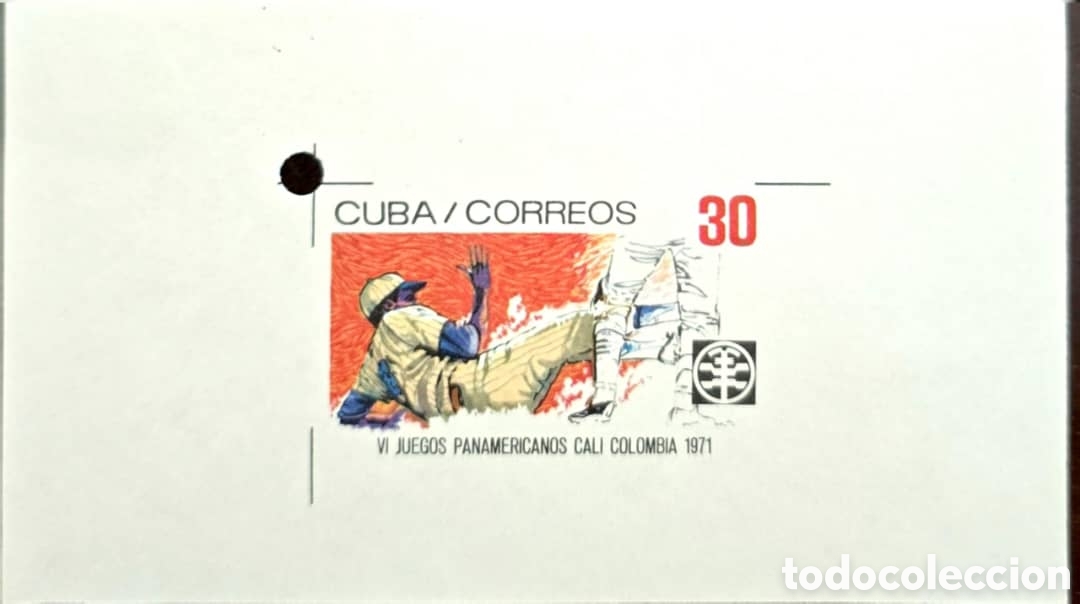 Sellos: CA)Cuba &middot; 1974 &middot; 6th Pan American Games &ndash; Baseball &middot; This Cuban commemorative stamp issued in 1974 h