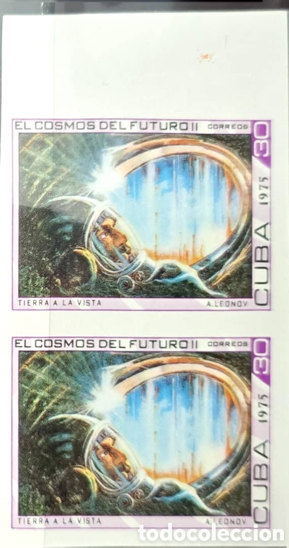 Sellos: CA)Cuba &middot; 1975 &middot; The Cosmos of the Future II &ndash; &ldquo;Earth in Sight&rdquo; &middot; This Cuban commemorative stamp iss