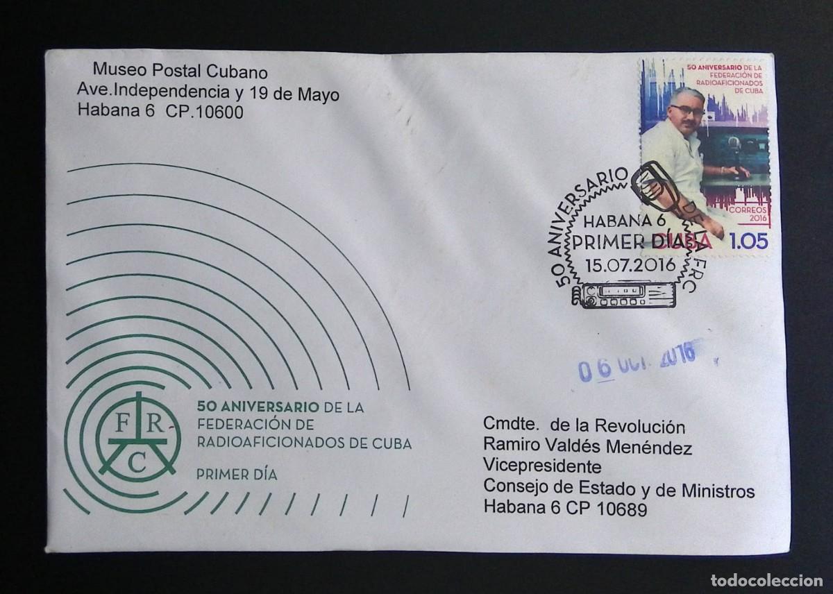 Sellos: KV)2016 CUBA, FIRST DAY COVER COMMEMORATING THE 50TH ANNIVERSARY OF THE CUBAN FEDERATION OF AMATEUR
