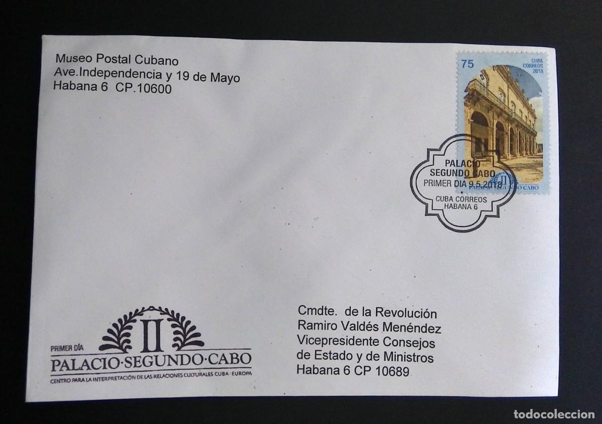 Sellos: KV) 2018 CUBA, FIRST DAY COVER OF THE PALACIO DEL SEGUNDO CABO SENT FROM THE CUBAN POSTAL MUSEUM IN