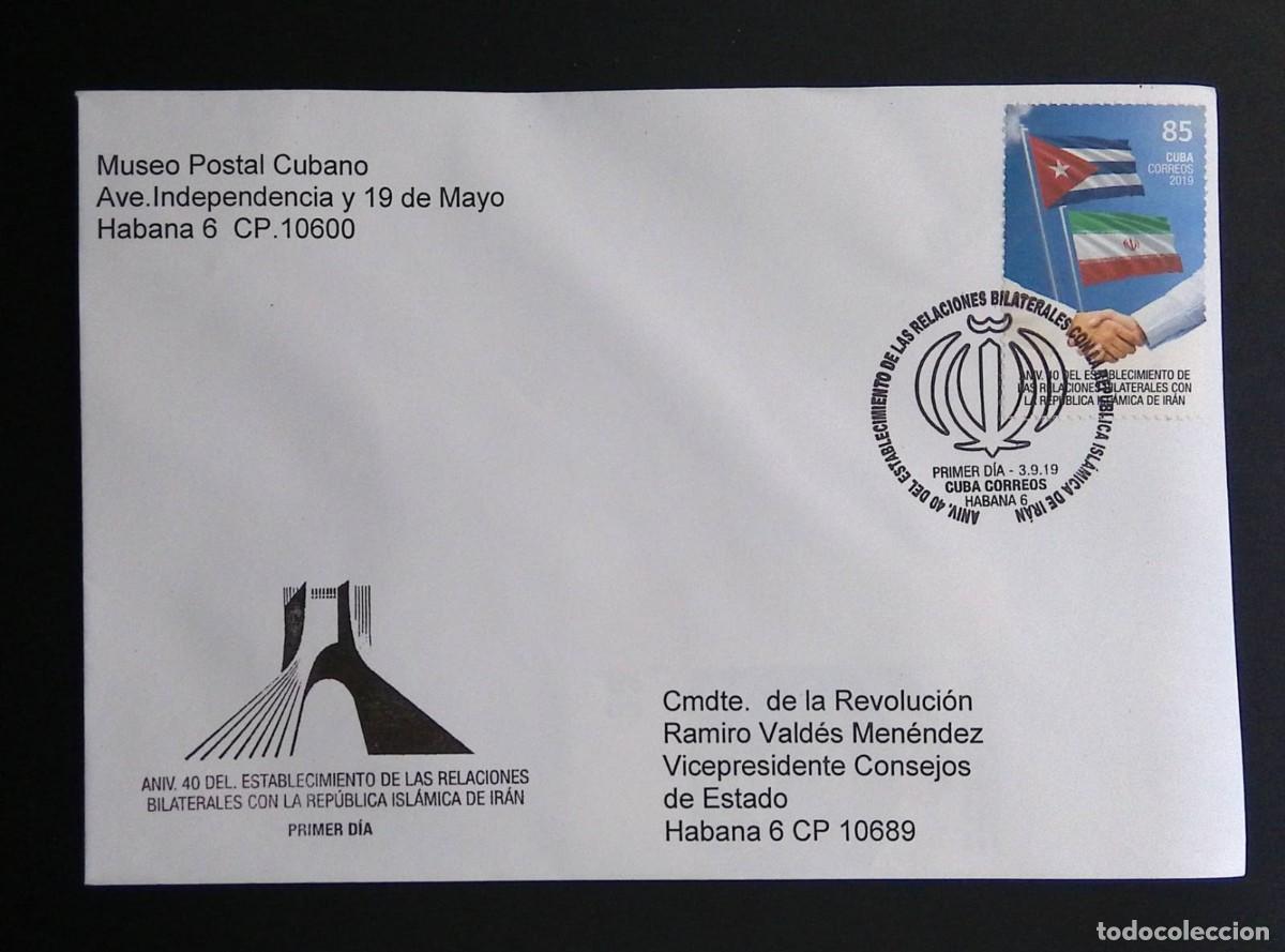 Sellos: KV)2019 CUBA, FIRST DAY COVER OF THE 40TH ANNIVERSARY OF THE ESTABLISHMENT OF BILATERAL RELATIONS WI
