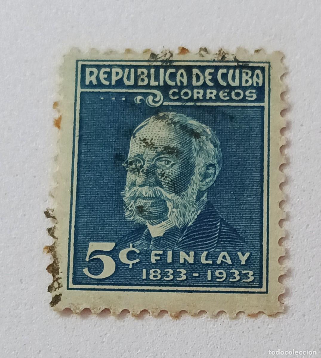 Sellos: Sellos Cuba 1934. Centenario nacimiento de Carlos J. Finley.