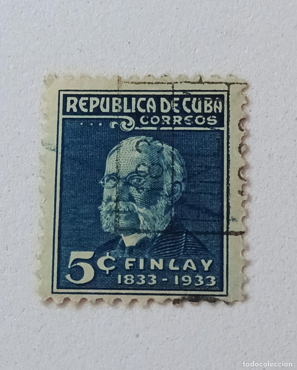 Sellos: Sellos Cuba 1934. Centenario nacimiento de Carlos J. Finley.