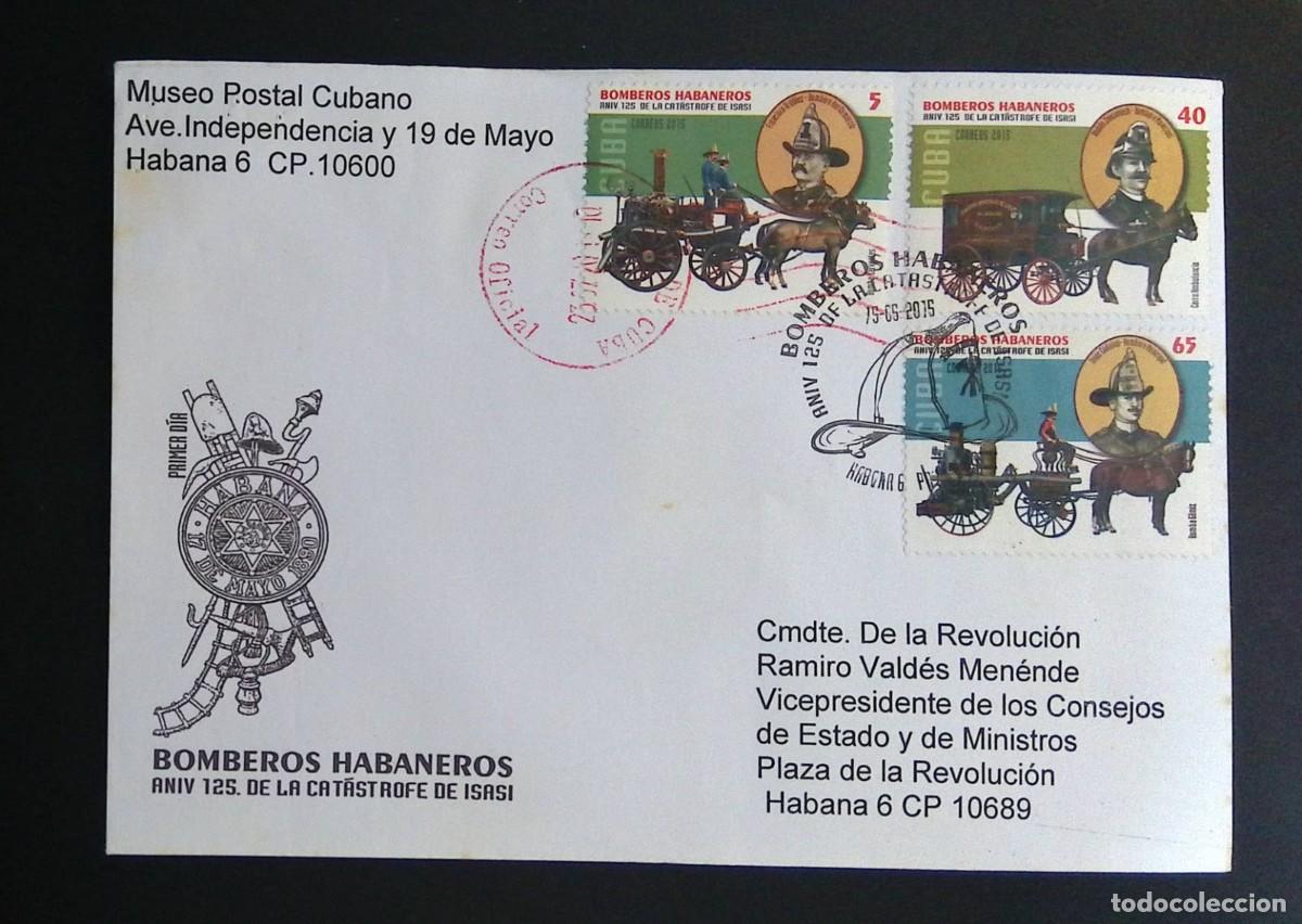 Sellos: KV)2015 CUBA, FIRST DAY COVER FOR THE 125TH ANNIVERSARY OF THE ISASI CATASTROPHE DEDICATED TO THE HA