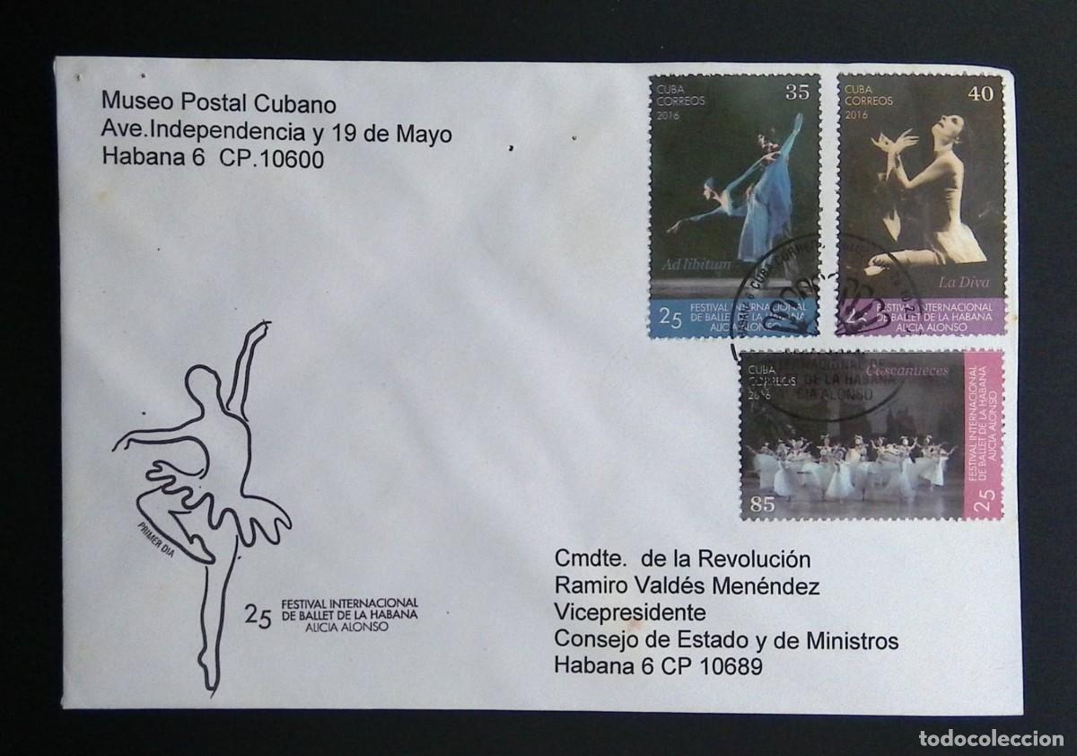 Sellos: KV)2016 CUBA, FIRST DAY COVER FOR THE 25TH INTERNATIONAL BALLET FESTIVAL OF HAVANA ALICIA ALONSO, MA