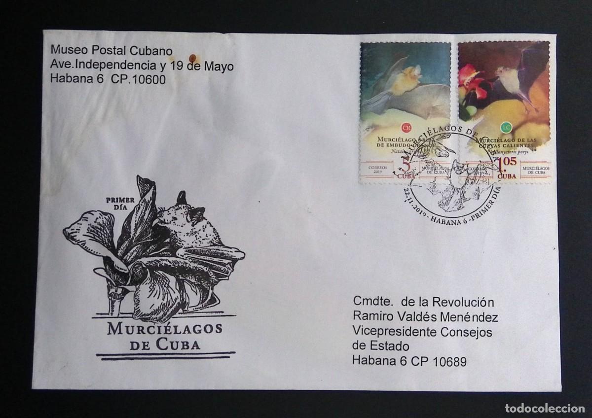 Sellos: KV)2019 CUBA, FIRST DAY COVER OF THE BATS OF CUBA ISSUE, MAILED FROM THE CUBAN POSTAL MUSEUM IN HAVA