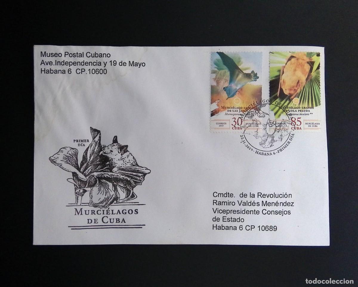 Sellos: KV)2019 CUBA, FIRST DAY COVER OF THE BATS OF CUBA ISSUE, MAILED FROM THE CUBAN POSTAL MUSEUM IN HAVA
