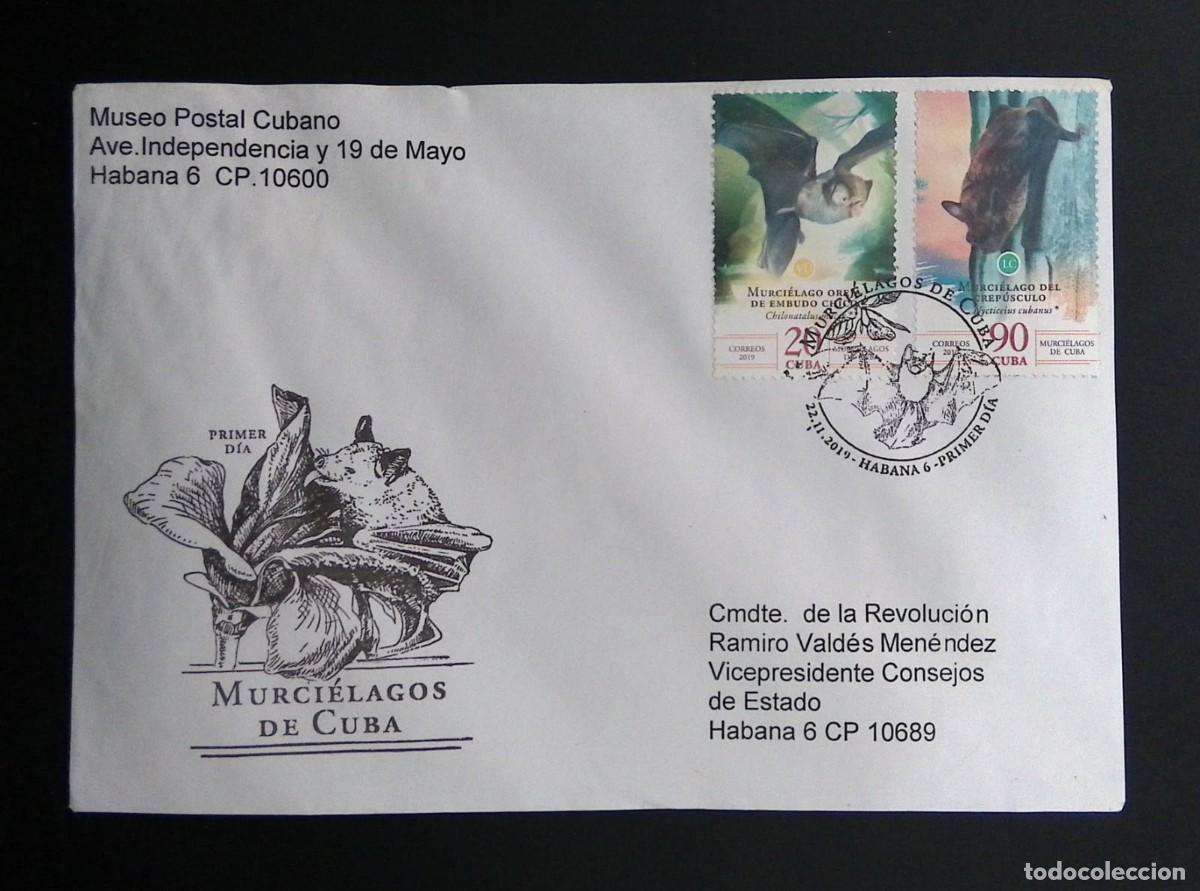 Sellos: KV)2019 CUBA, FIRST DAY COVER OF THE BATS OF CUBA ISSUE, MAILED FROM THE CUBAN POSTAL MUSEUM IN HAVA