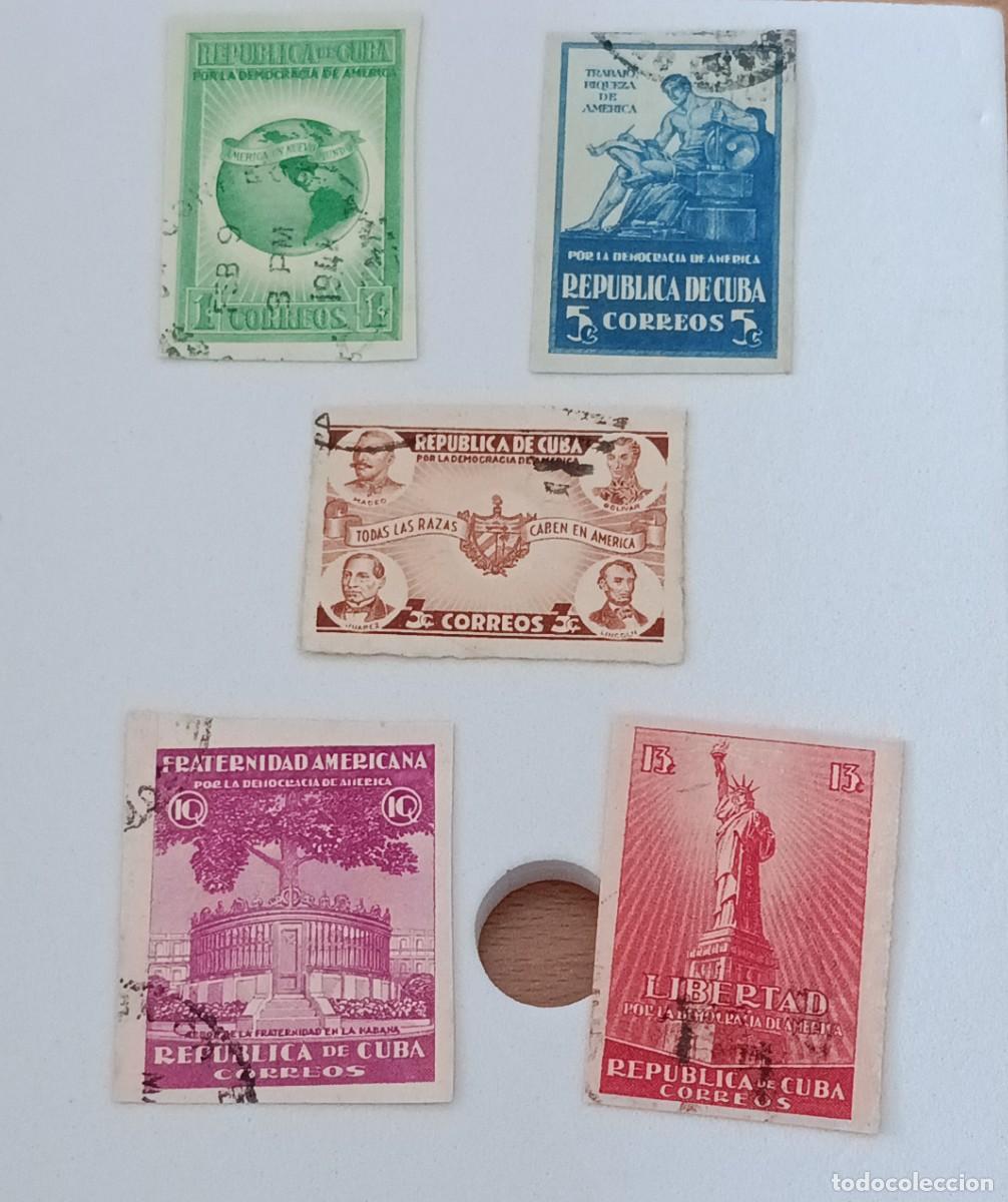 Sellos: Sellos Cuba 1942-1943. Por la Democracia de Am&eacute;rica.