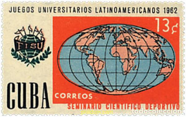 Briefmarken: 619946 MNH CUBA 1962 1 JUEGOS UNIVERSITARIOS LATINOAMERICANOS