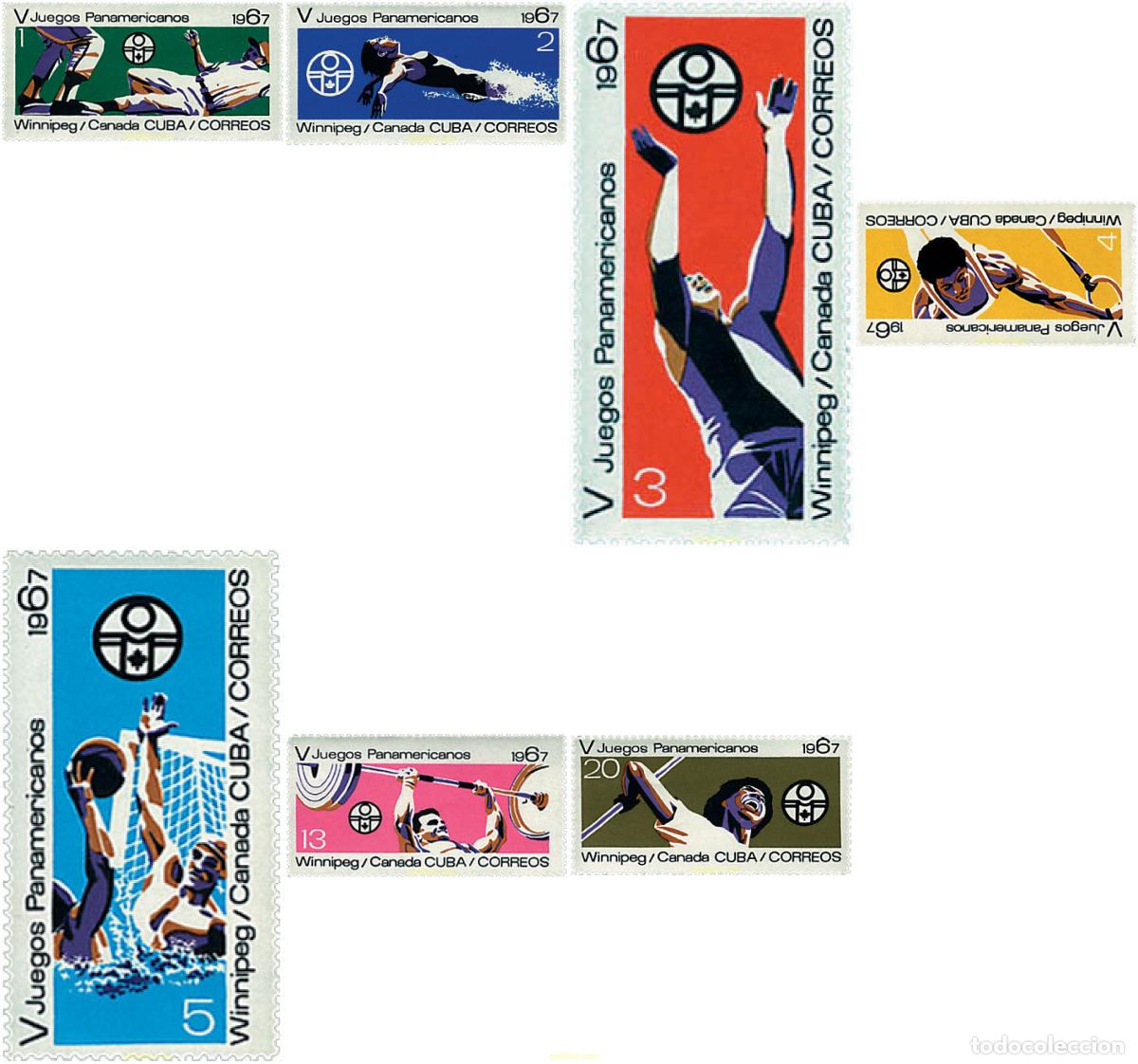 Briefmarken: 52409 MNH CUBA 1967 5 JUEGOS PANAMERICANOS