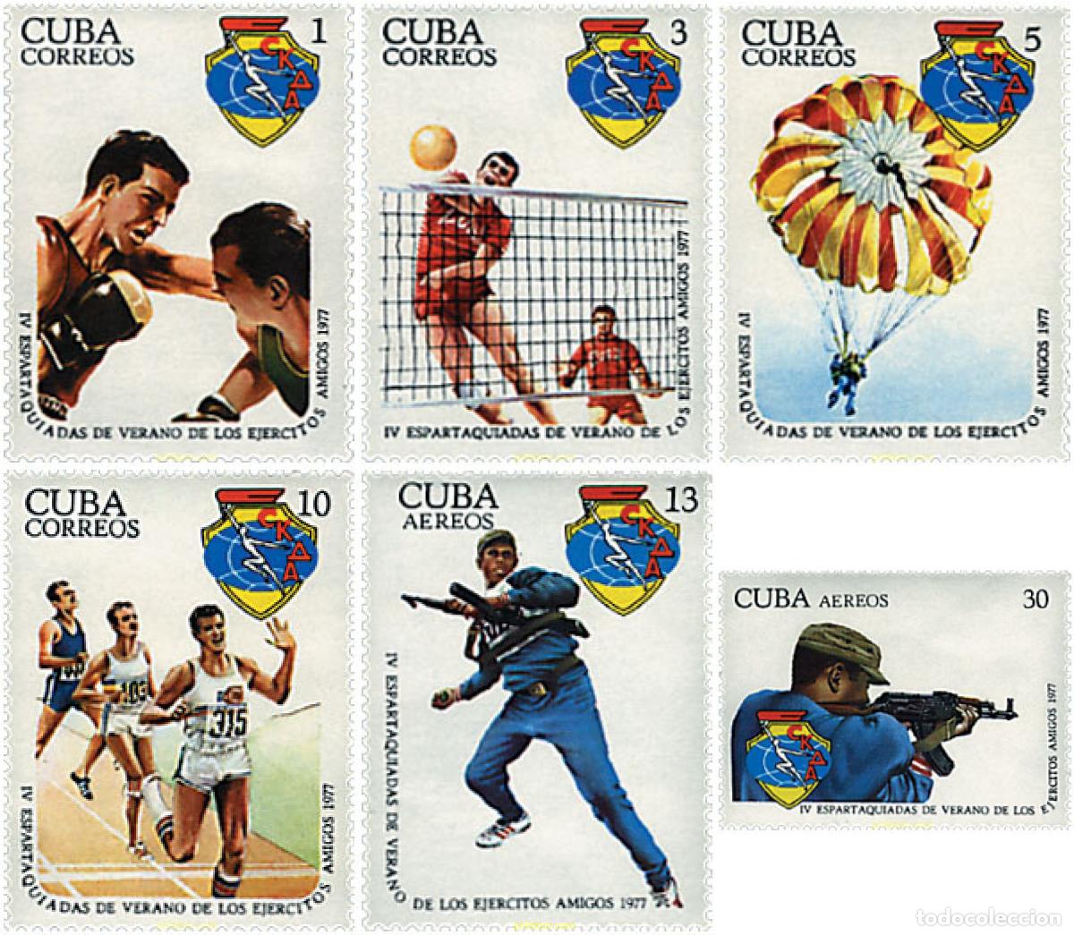 Sellos: 37431 MNH CUBA 1977 4 SPARTAKIADAS DE VERANO.