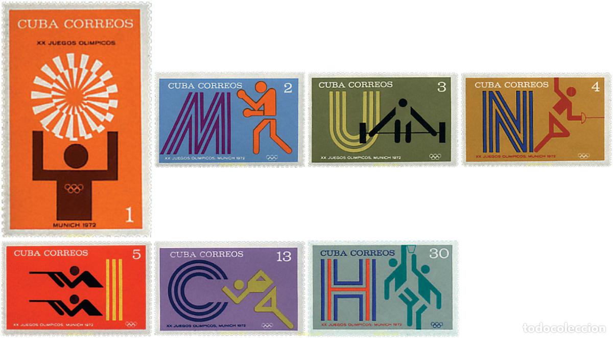 Sellos: 52598 MNH CUBA 1972 20 JUEGOS OLIMPICOS VERANO MUNICH 1972