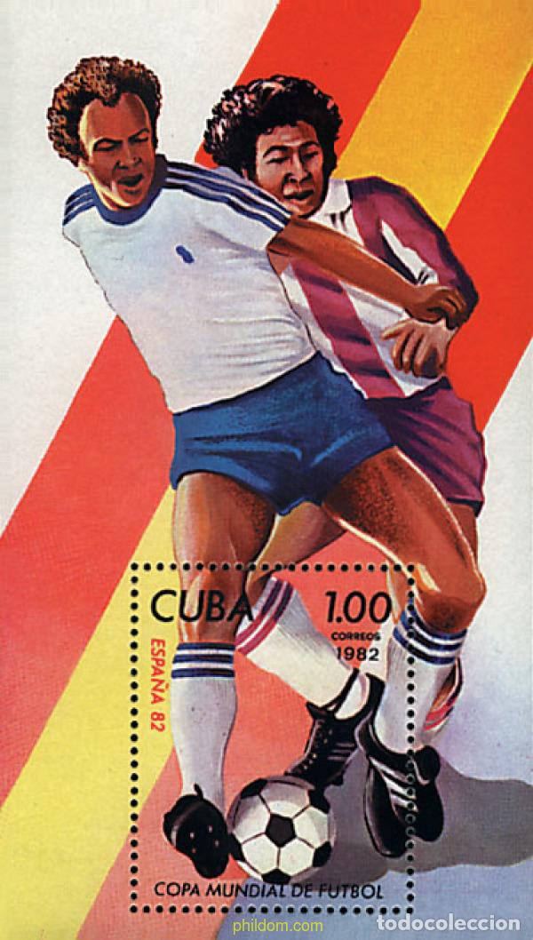 Sellos: 54256 MNH CUBA 1982 COPA DEL MUNDO DE FUTBOL. ESPA&Ntilde;A-82