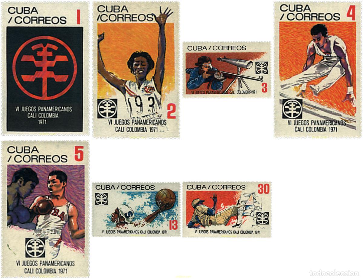 Stamps: 259626 HINGED CUBA 1971 6 JUEGOS DEPORTIVOS PANAMERICANOS.