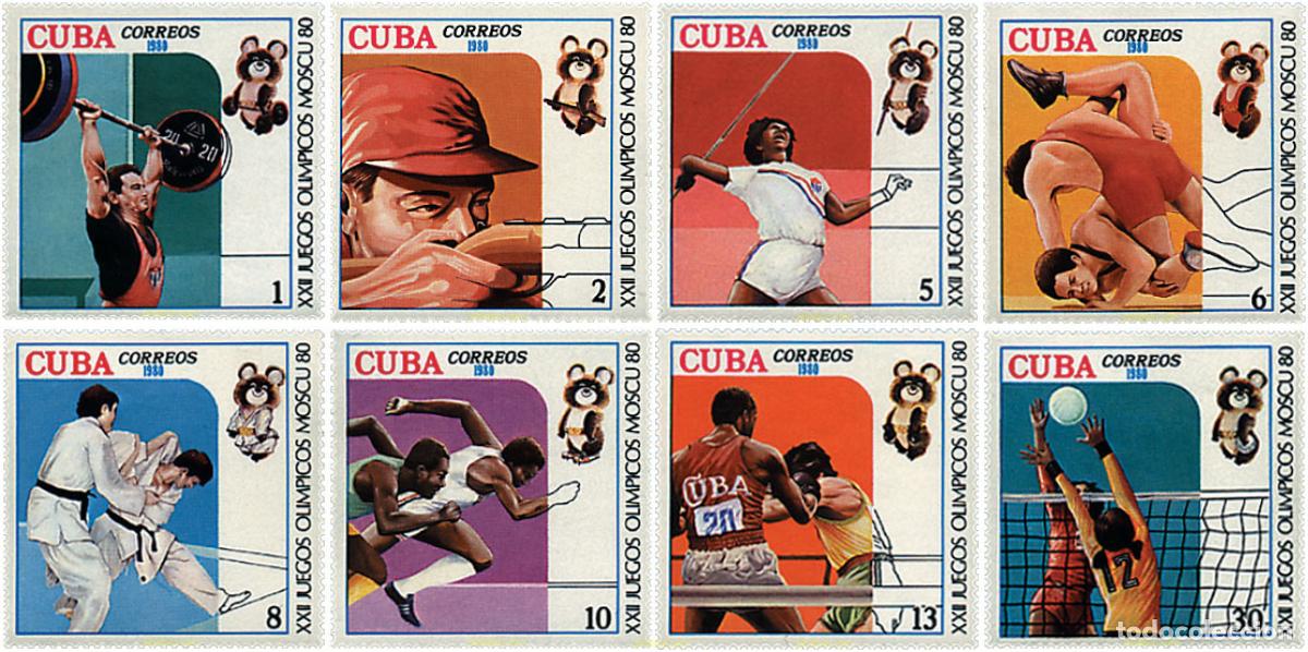 Stamps: 48718 MNH CUBA 1980 22 JUEGOS OLIMPICOS VERANO MOSCU 1980
