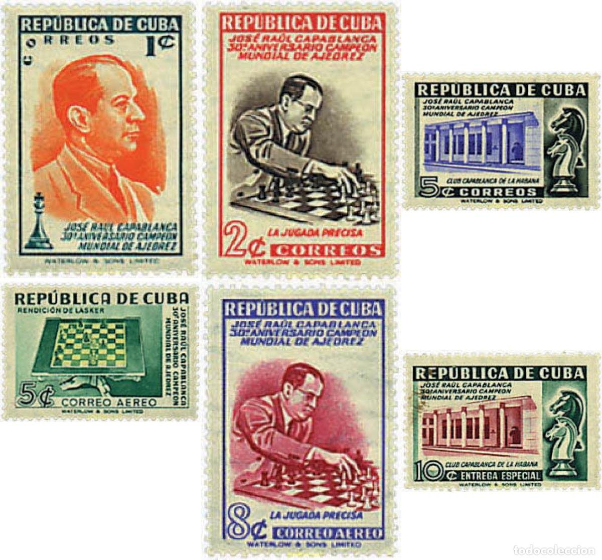 Sellos: 679347 HINGED CUBA 1951 30 ANIVERSARIO DEL CAMPEONATO MUNDIAL DE AJEDREZ